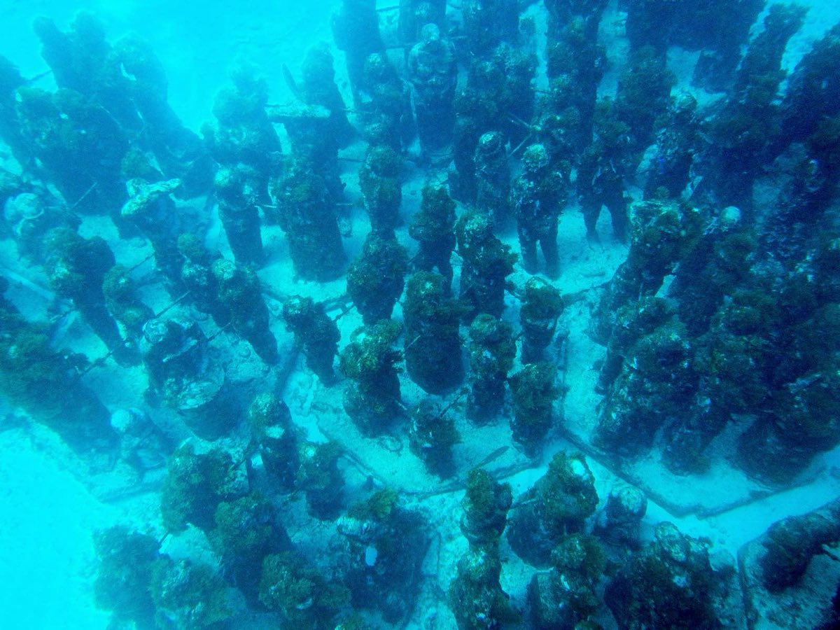 Las esculturas del MUSA bajo el agua