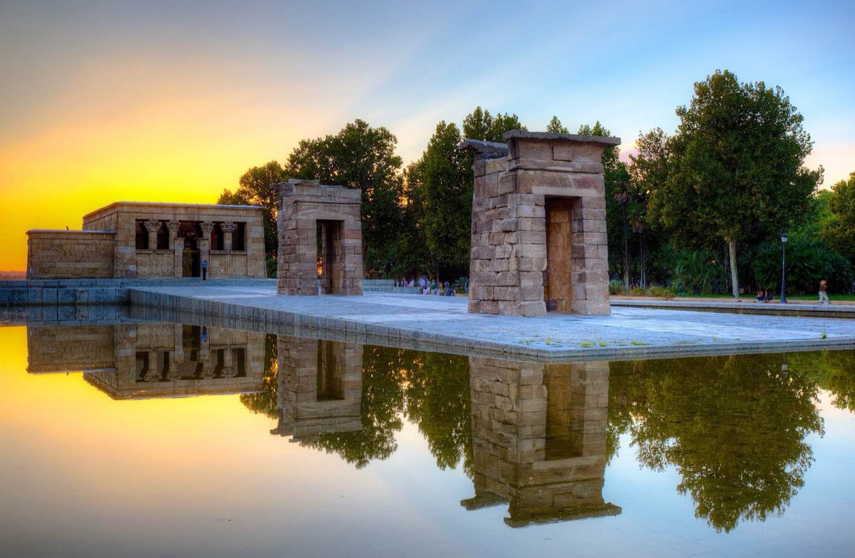El Templo de Debod al atardecer