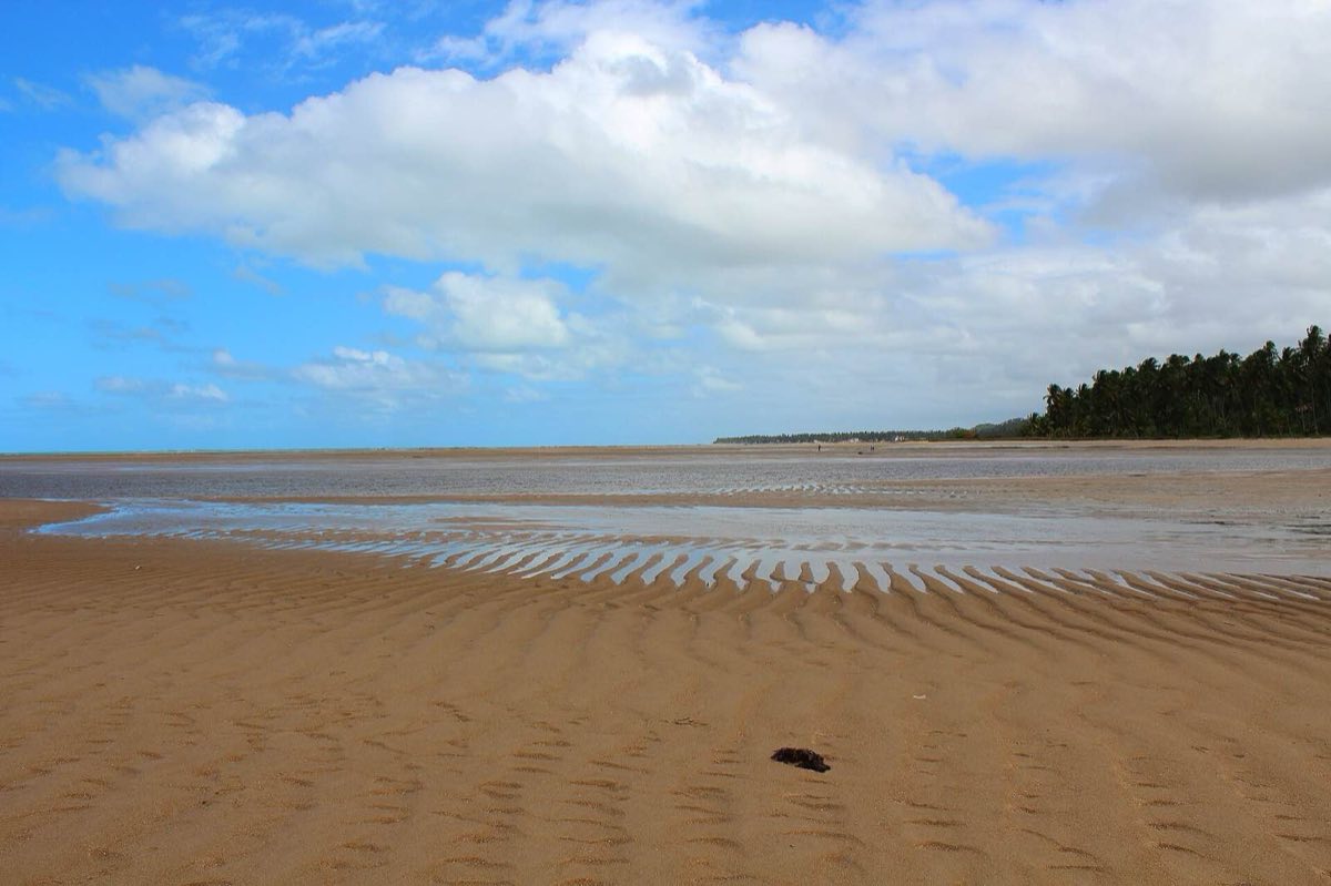 La playa de Maragogi con marea baja