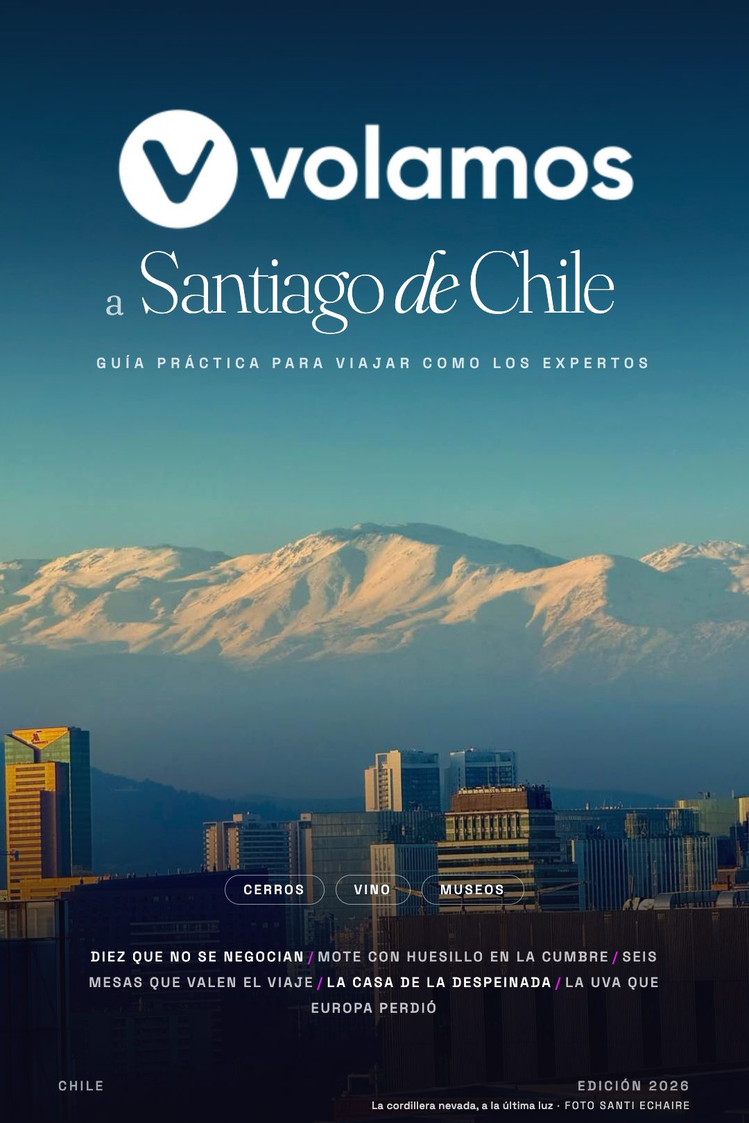 Tapa de la guía de Santiago de Chile